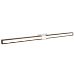 Tie Stix Wood Fixed Wall Light - White / Wood Walnut