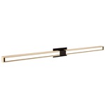 Tie Stix Wood Fixed Wall Light - Antique Bronze / Wood Maple