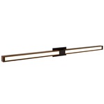 Tie Stix Wood Fixed Wall Light - Antique Bronze / Wood Walnut