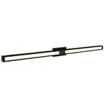 Tie Stix Wood Fixed Warm Dim Wall Light - Satin Black / Wood Espresso