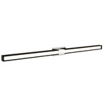 Tie Stix Wood Fixed Warm Dim Wall Light - Chrome / Wood Espresso