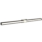 Tie Stix Wood Fixed Warm Dim Wall Light - Satin Nickel / Wood Espresso