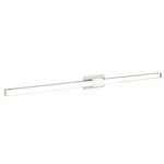 Tie Stix Metal Fixed Warm Dim Wall Light - White / Satin Nickel