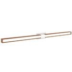 Tie Stix Wood Fixed Warm Dim Wall Light - White / Wood Cherry