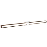 Tie Stix Wood Fixed Warm Dim Wall Light - White / Wood Walnut