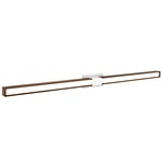 Tie Stix Wood Fixed Warm Dim Wall Light - White / Wood Walnut