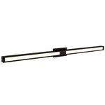 Tie Stix Wood Fixed Warm Dim Wall Light - Antique Bronze / Wood Espresso