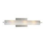 Tube Bathroom Vanity Light - Chrome / Etched Opal