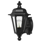Manor House Small Outdoor Wall Light - Black / Clear