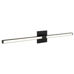 Tie Stix Metal Fixed Warm Dim Wall Light - Satin Black / Satin Black