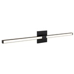 Tie Stix Metal Fixed Warm Dim Wall Light - Satin Black / Antique Bronze