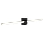 Tie Stix Metal Fixed Warm Dim Wall Light - Satin Black / Satin Nickel