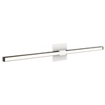 Tie Stix Metal Fixed Warm Dim Wall Light - White / Satin Black