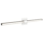 Tie Stix Metal Fixed Warm Dim Wall Light - White / Antique Bronze