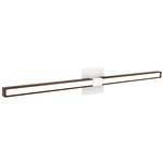 Tie Stix Wood Fixed Warm Dim Wall Light - White / Wood Walnut