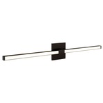 Tie Stix Metal Fixed Warm Dim Wall Light - Antique Bronze / Satin Black