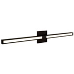 Tie Stix Wood Fixed Warm Dim Wall Light - Antique Bronze / Wood Espresso