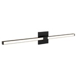 Tie Stix Metal Fixed Wall Light - Satin Black / Antique Bronze