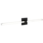 Tie Stix Metal Fixed Wall Light - Satin Black / Chrome