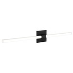 Tie Stix Metal Fixed Wall Light - Satin Black / White