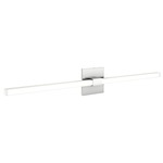 Tie Stix Metal Fixed Wall Light - Chrome / White