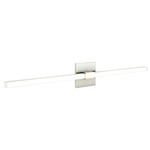 Tie Stix Metal Fixed Wall Light - Satin Nickel / White
