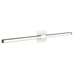 Tie Stix Metal Fixed Wall Light - White / Antique Bronze