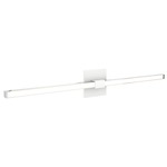 Tie Stix Metal Fixed Wall Light - White / Chrome