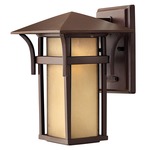 Harbor 120V Outdoor Wall Light - Anchor Bronze / Etched Amber Seedy