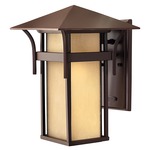 Harbor 120V Outdoor Wall Light - Anchor Bronze / Etched Amber Seedy