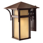 Harbor 120V Outdoor Wall Light - Anchor Bronze / Etched Amber Seedy