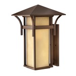 Harbor 120V Outdoor Wall Light - Anchor Bronze / Etched Amber Seedy