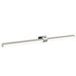 Tie Stix Metal Linear Adjustable Warm Dim Wall Light - Chrome / Satin Nickel