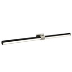 Tie Stix Metal Linear Adjustable Warm Dim Wall Light - Satin Nickel / Satin Black