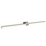 Tie Stix Metal Horizontal Adjustable Warm Dim Wall Light - Satin Nickel / Satin Nickel