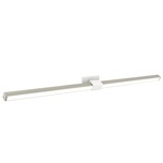 Tie Stix Metal Linear Adjustable Warm Dim Wall Light - White / Satin Nickel