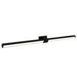 Tie Stix Metal Linear Adjustable Wall Light - Satin Black / Satin Black