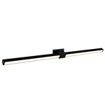 Tie Stix Metal Linear Adjustable Wall Light - Satin Black / Antique Bronze