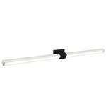 Tie Stix Metal Horizontal Adjustable Wall Light - Satin Black / Chrome