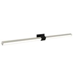 Tie Stix Metal Horizontal Adjustable Wall Light - Satin Black / Satin Nickel