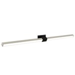 Tie Stix Metal Linear Adjustable Wall Light - Satin Black / Satin Nickel