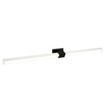 Tie Stix Metal Linear Adjustable Wall Light - Satin Black / White