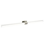 Tie Stix Metal Horizontal Adjustable Wall Light - Satin Nickel / White