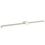 Tie Stix Metal Linear Adjustable Wall Light - White / Satin Nickel