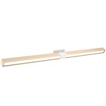 Tie Stix Wood Horizontal Adjustable Wall Light - White / Wood Maple
