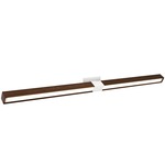 Tie Stix Wood Linear Adjustable Wall Light - White / Wood Walnut