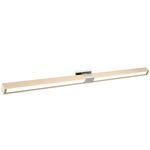 Tie Stix Wood Horizontal Adjustable Warm Dim Wall Light - Chrome / Wood Maple