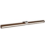 Tie Stix Wood Horizontal Adjustable Warm Dim Wall Light - Chrome / Wood Walnut