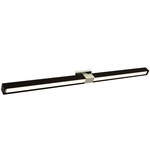 Tie Stix Wood Horizontal Adjustable Warm Dim Wall Light - Satin Nickel / Wood Espresso