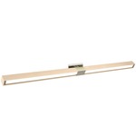 Tie Stix Wood Linear Adjustable Warm Dim Wall Light - Satin Nickel / Wood Maple